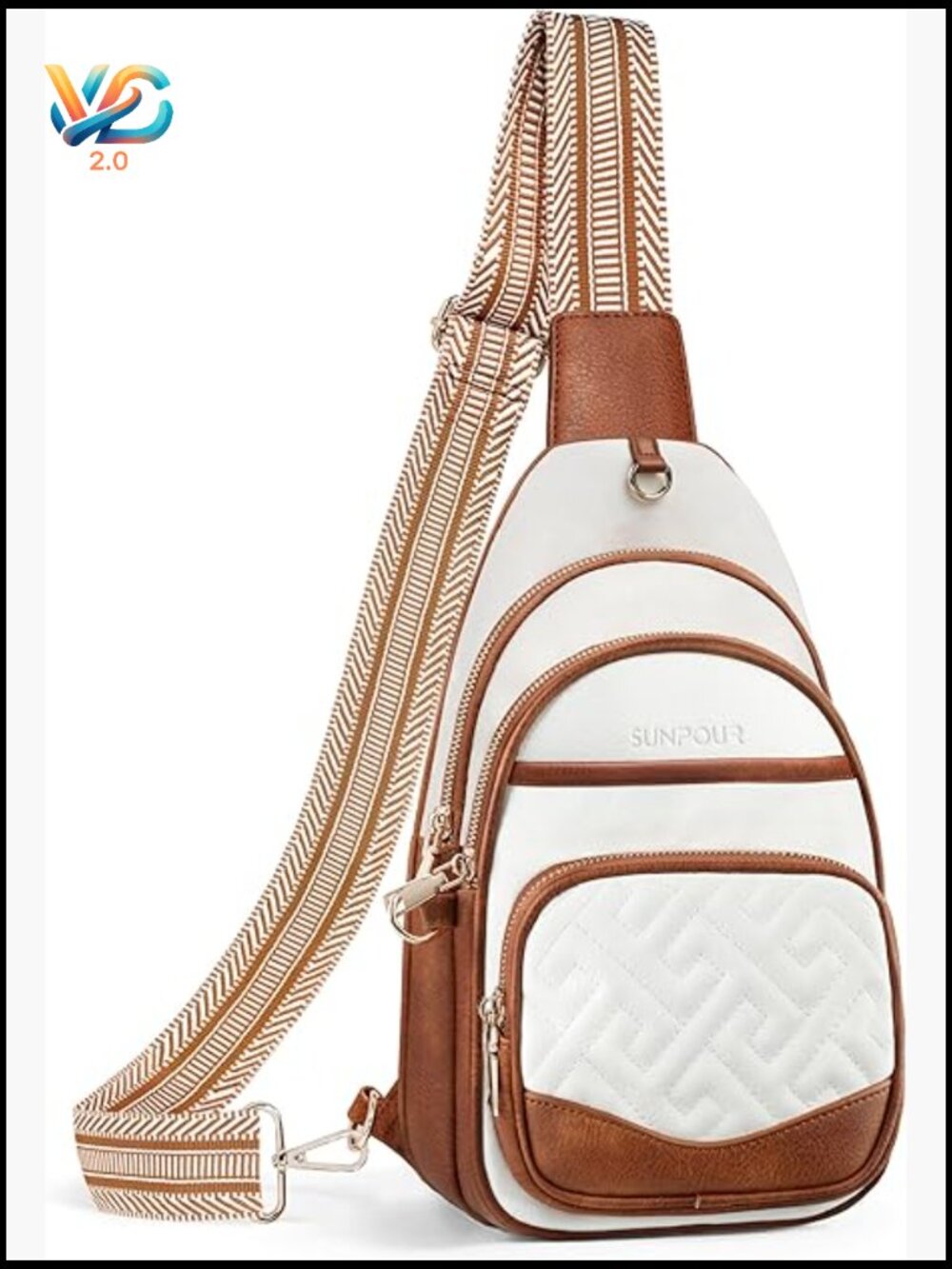 Anti Theft Rfid Crossbody Sling Bag Vegan Leather Travel Chest Purse